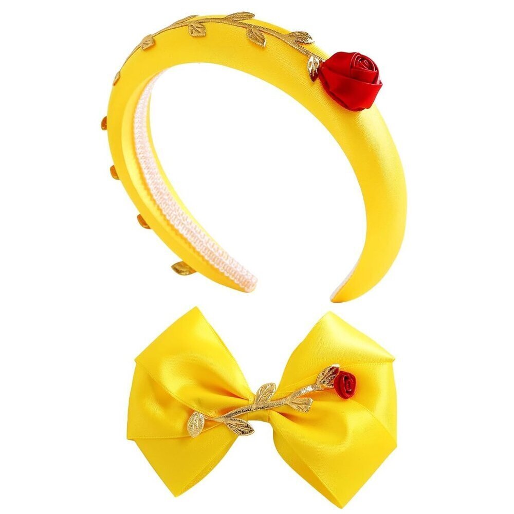 Satin Headband with Hair Bow Clips for Women Spa Makeup Costume Accessories